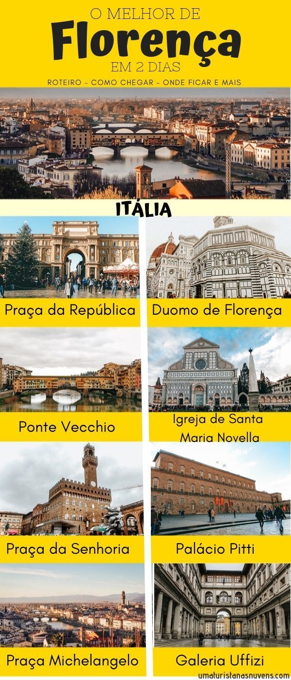 O Que Fazer Em Florença Em 2 Dias Roteiro Como Chegar Onde Ficar Florença Italia Viajar Ao Redor Do Mundo Viagem Europa