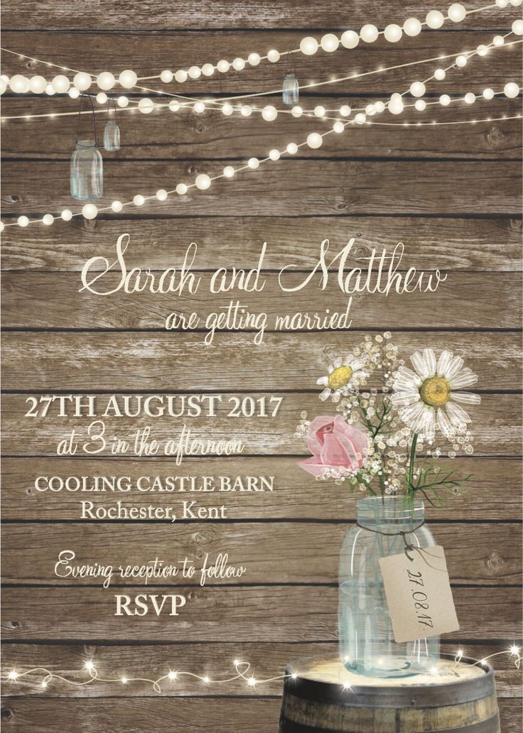 wedding invitation rustic