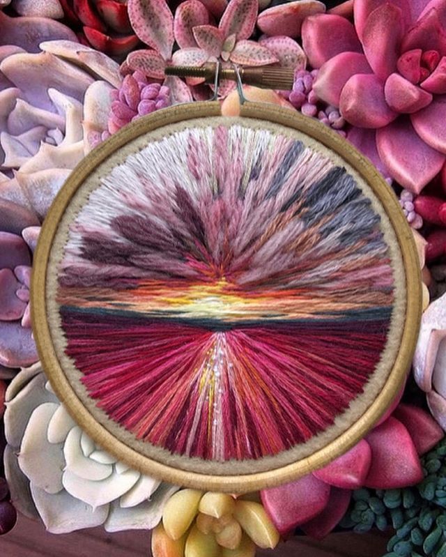 Aprenda a pintar con hilos con esta preciosa técnica | Arte bordado a mano, Bordado, Cuadros bordados