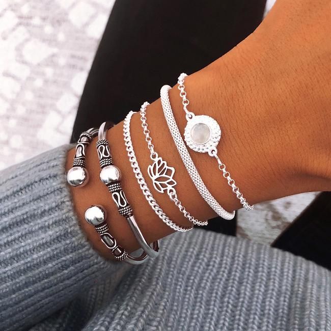 Pulsera De Pulsera De Brazalete De Plata Pulsera De Joyería Pulsera De Pulsera De Brazalete De Plata Pulsera De Joyería