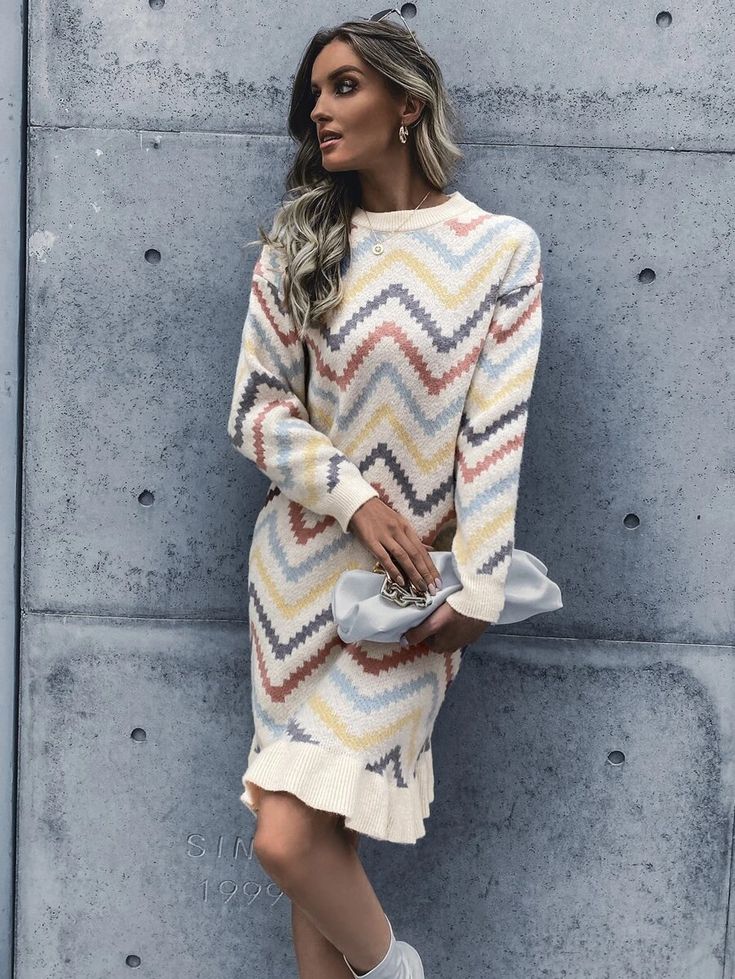 Chevron sales sweater dress