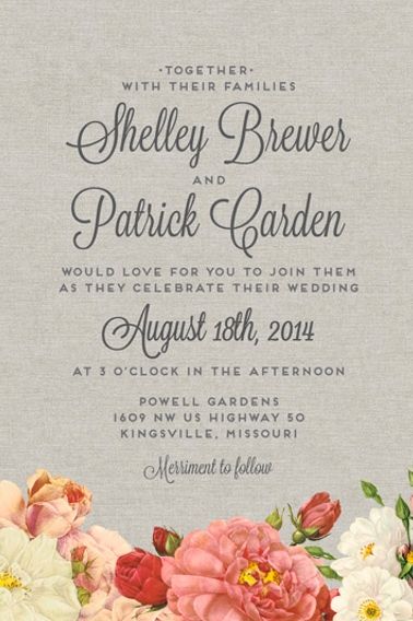 word wedding invitation