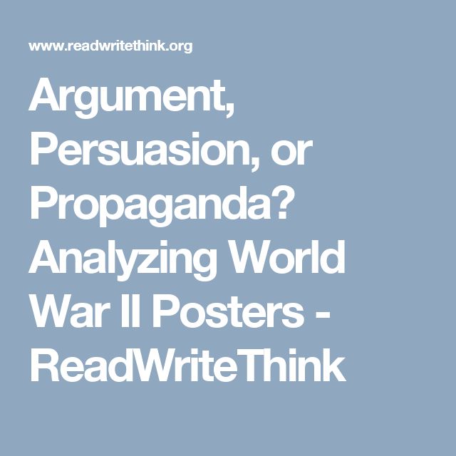 argument persuasion and propaganda word