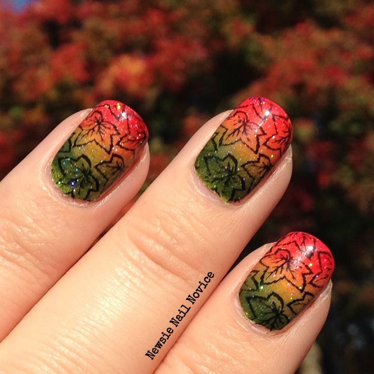 789 Best Nail Art - Fall, Autumn And Halloween Images On Pinterest Choose the fall acrylic nail designs. All of them are so good in looks and get up, that people in the party will stare at your fingers more than on your ... - 789 Best Nail Art - Fall, Autumn And Halloween Images On Pinterest