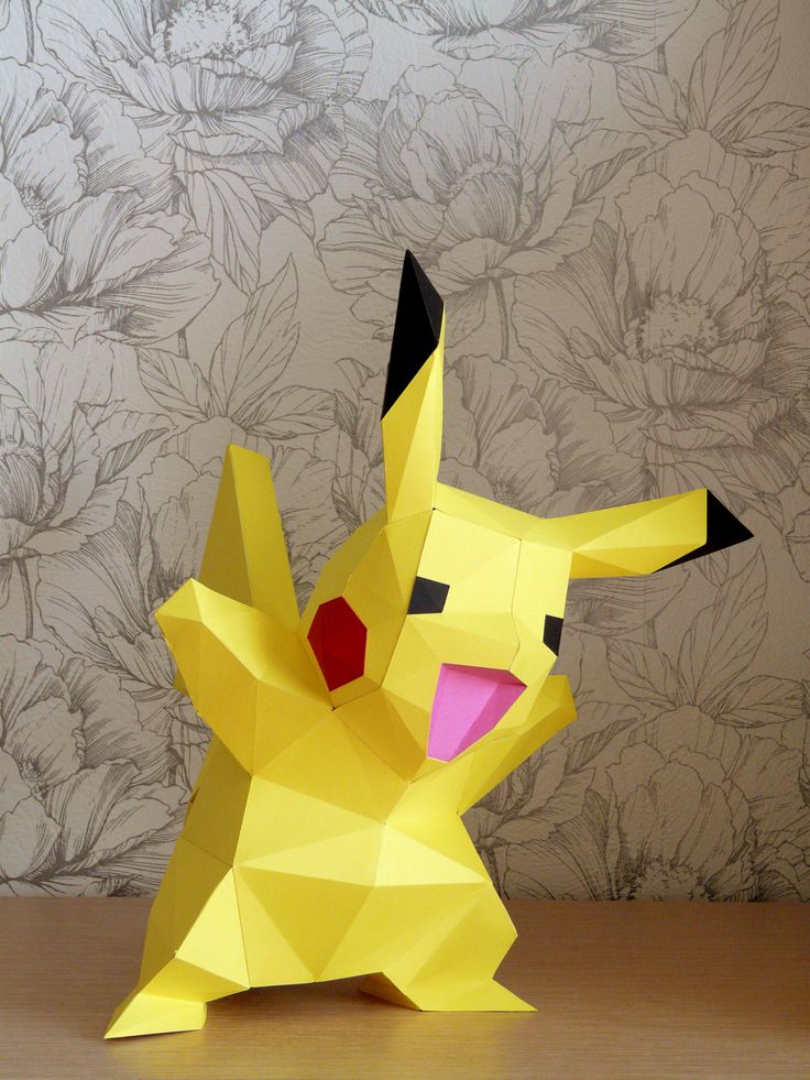 3D papercraft Pokemon " Pikachu " DIY Templates PDF DXF Jpg 3D papercraft Pokemon " Pikachu " DIY Templates PDF DXF Jpg