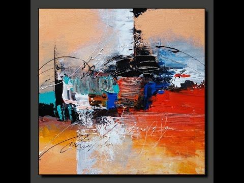 2116 Best Abstract Images On Pinterest Canvases Art And Easy Abstract Painting In Acrylics Palette Knife Demonstration 19 03 2017