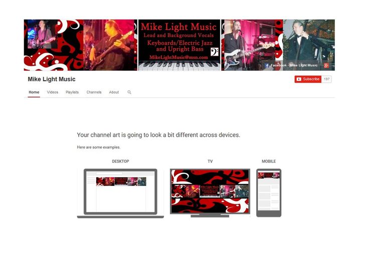 custom youtube channel art