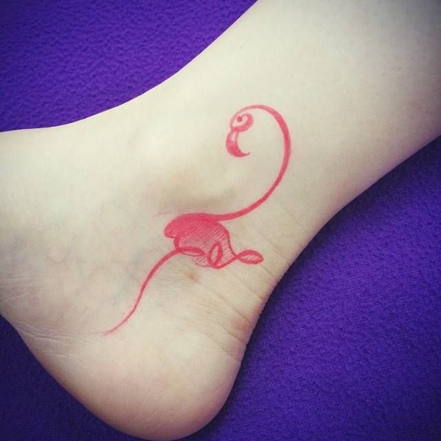 Little Tattoos Flamingo Tattoo On The Right Inner Ankle Little Tattoos Flamingo Tattoo On The Right Inner Ankle