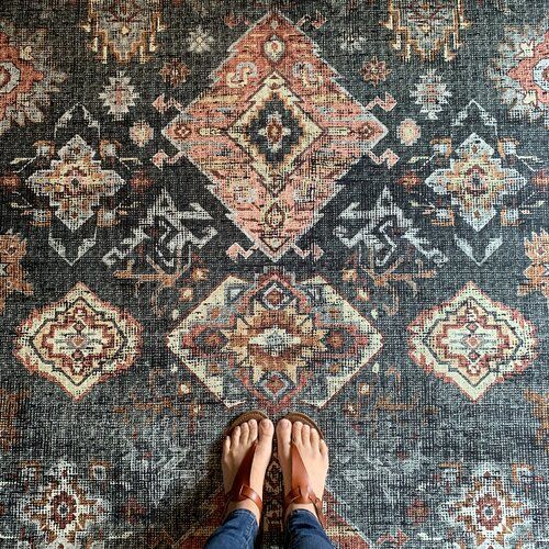 Bungalow Rose Skye Rust Area Rug | Wayfair