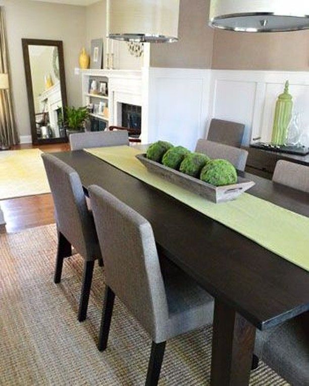 This Is A Gorgeous Modern Dining Room And We Love The Centerpiece Dining Room Table Centerpieces Dining Room Table Decor Farmhouse Dining Room