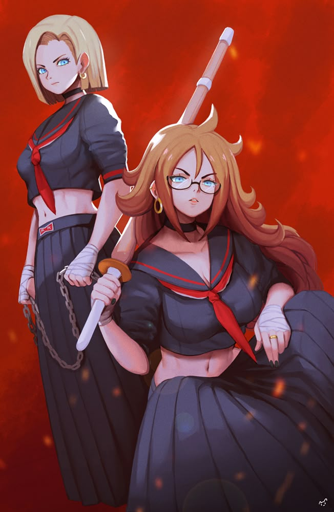 Sukeban 18 and 21 by mynare | Dragon Ball FighterZ | Dragon ball super