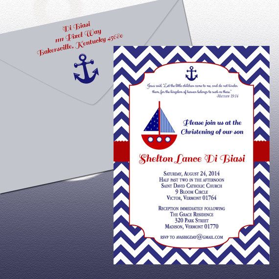 diy nautical theme christening invitation sail boat and 1st birthday printable invitations