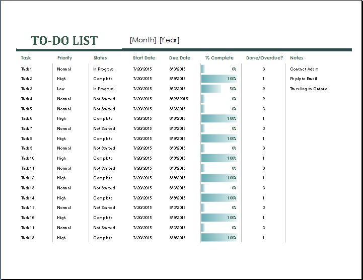 microsoft task list