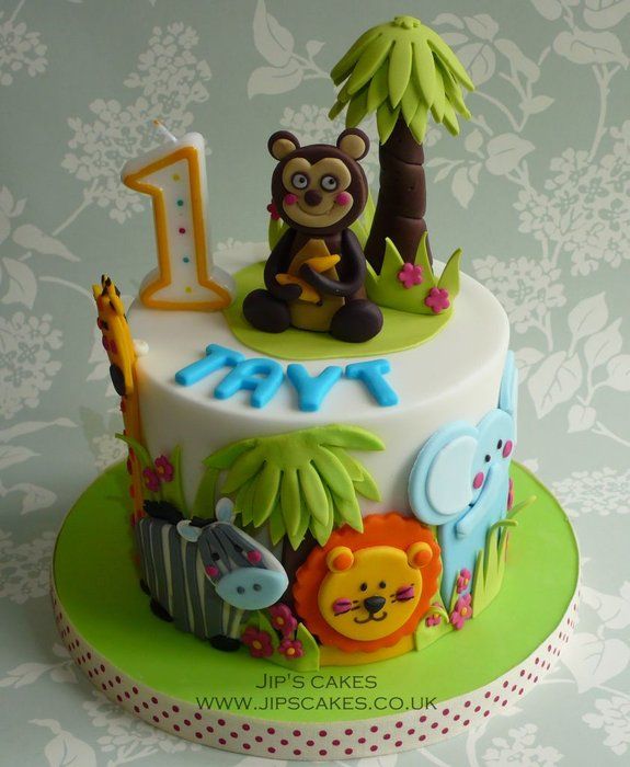 Jungle theme birthday cake - by Jipscakes @ CakesDecor.com ...