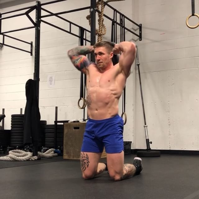 Kneeling Halo To Body Clean I Really Love This Movement Shoulder Mobility Midline Stability And Aggressive Hip Full Body Workout Clean Body Fitness Body