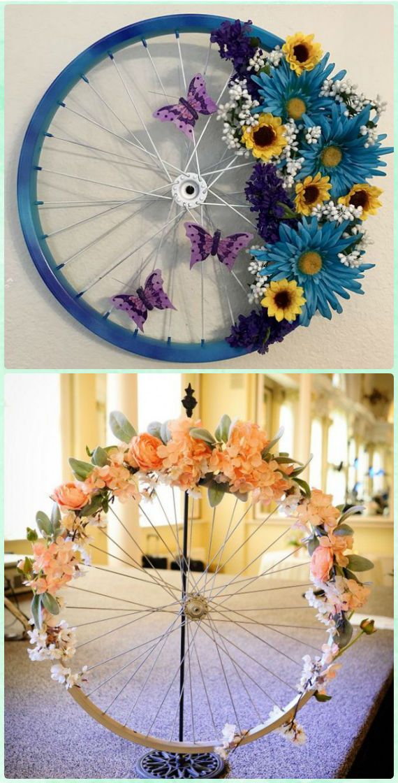 DIY Bicycle Wheel Wreath – DIY Ways to Recycle Bike Rims DIY Bicycle Wheel Wreath – DIY Ways to Recycle Bike Rims