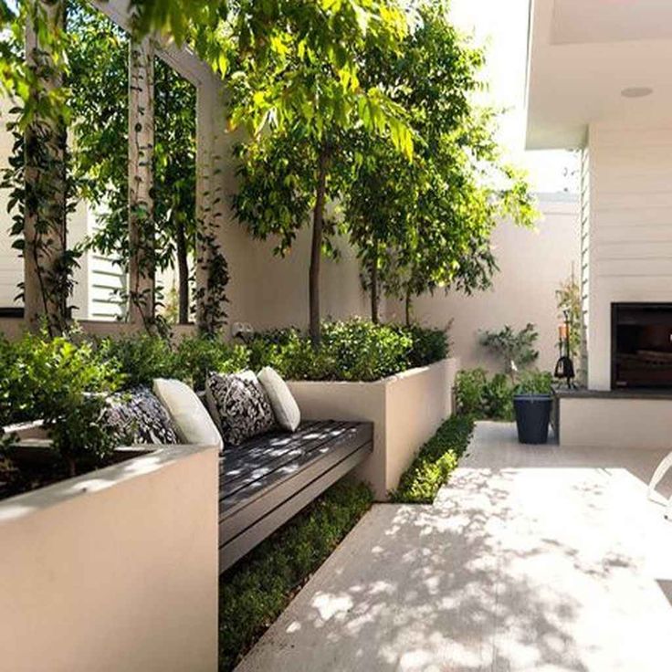 Cool 95 Small Courtyard Garden with Seating Area Design Ideas source link: struc...