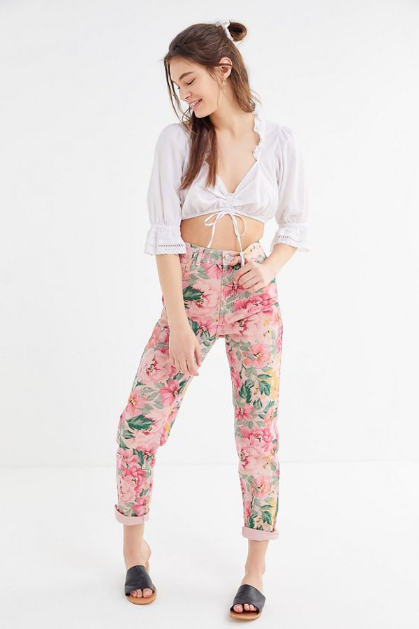 bdg floral jeans