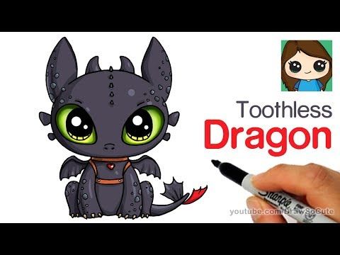 How to Draw a Cute Dragon Easy | Toothless - YouTube | Dragon ...