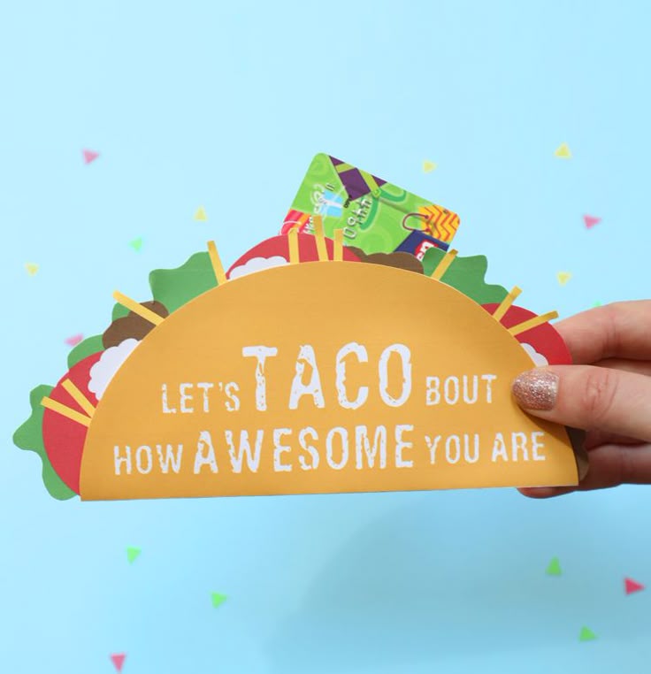 Taco Gift Card Holder The Craft Patch Wrapping gift cards, Gift