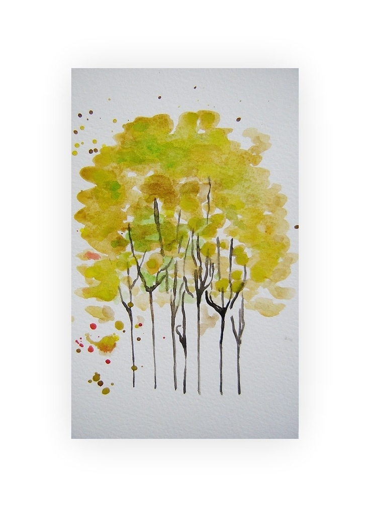 Original Watercolor Tree Painting Abstract By Almondtreeart EUR1000 Original Watercolor Tree Painting Abstract By Almondtreeart EUR1000