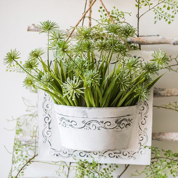 You Ll Love The Rustic Snowflake Grass Hanging Flowering Grass Planter At Joss Main With Great Dea Plastic Hanging Planters Hanging Plants Hanging Planters