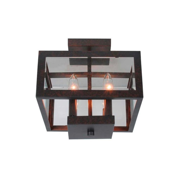 Hampton Bay 4 Light Oxide Brass Semi Flush Mount With Tallarook Panel Glass Shade Hampton Bay 4 Light Oxide Brass Semi Flush Mount With Tallarook Panel Glass Shade