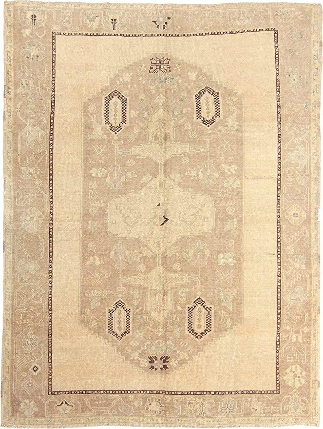 Anatolia Rugs Traditional Collection Turkish Handmade Medallion Design Wool Hand Knotted Washable 6 10 Quot X 8 Medallion Design Woven Rug Hand Knotted