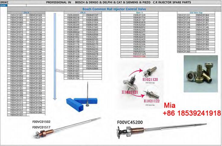 Bosch F00VC01309 Valve Set Bosch F00VC01309 Valve Set