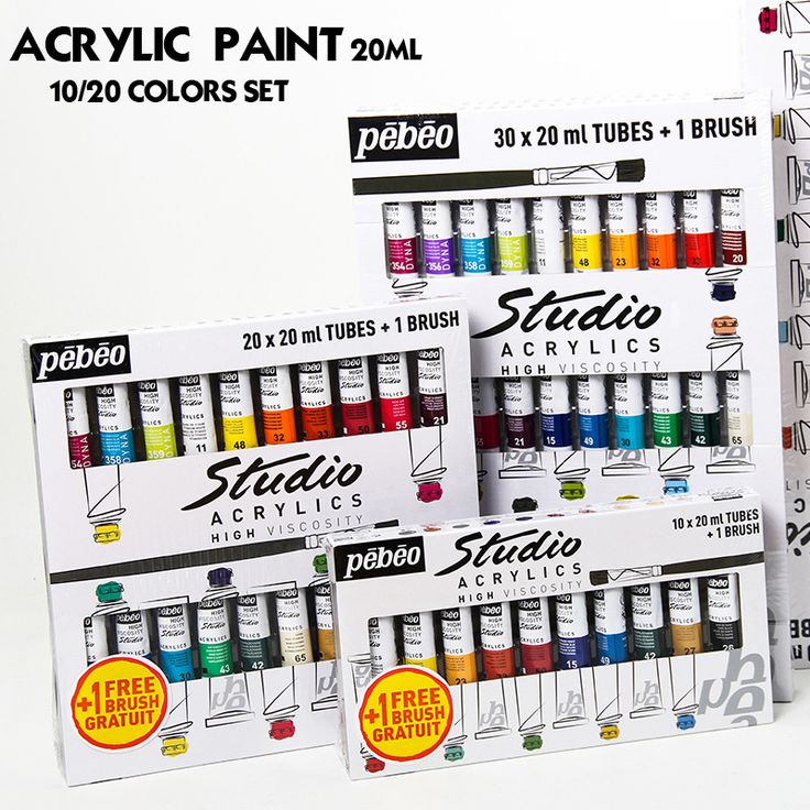 Professional 20ML Tube <b>Acrylic Paint Set</b> Colors Art Painting paint ...