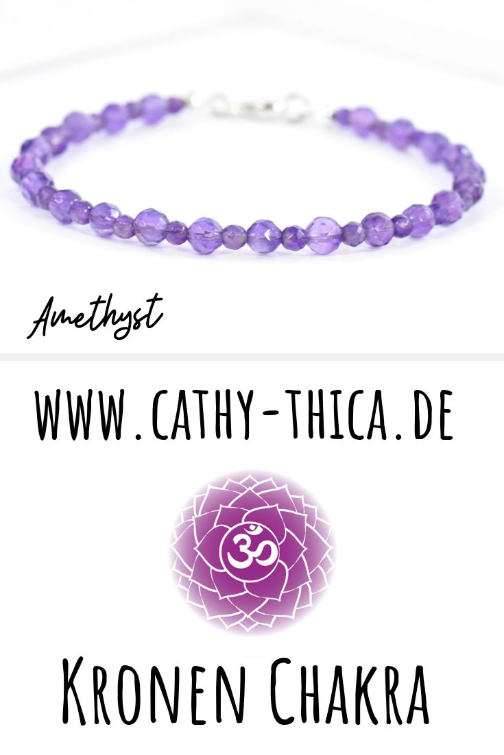 Amethyst Edelstein Armbänder - Kronen Chakra - Cathy Thica Schmuck Design