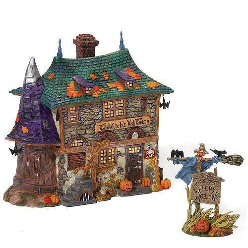 department 56 halloween village witchs hat tavern