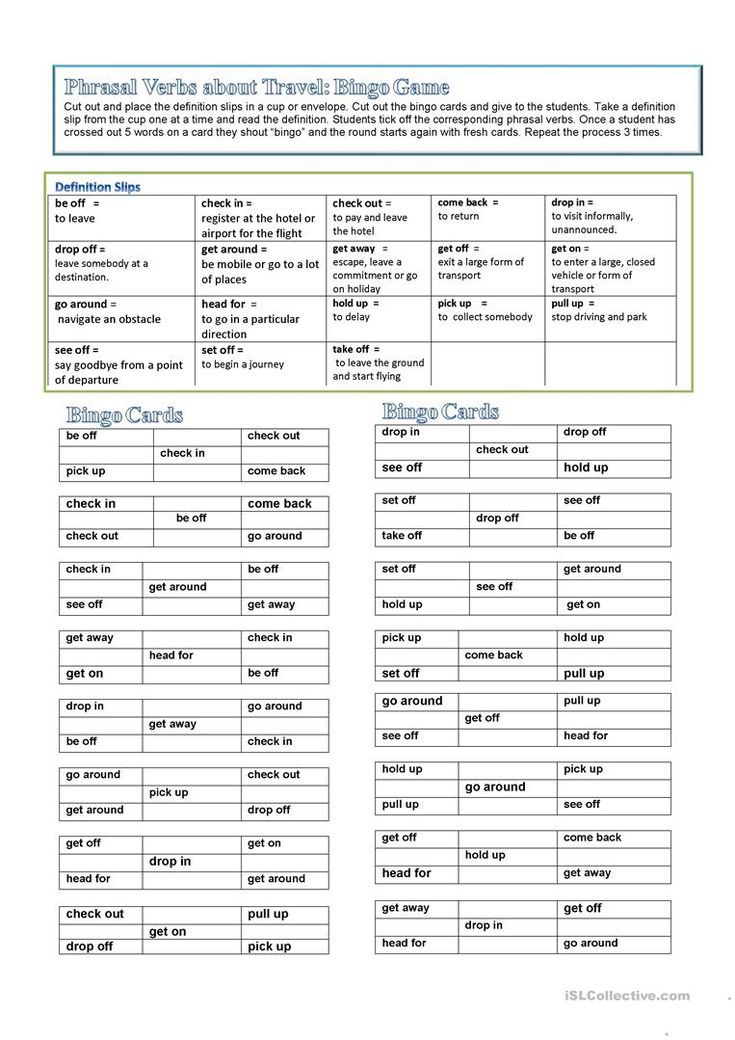 phrasal verbs about travelling worksheet free esl
