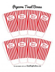 free printable popcorn bucket