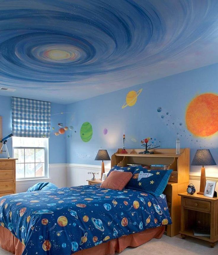 50+ Space Themed Bedroom Ideas for Kids and Adults | Outer space