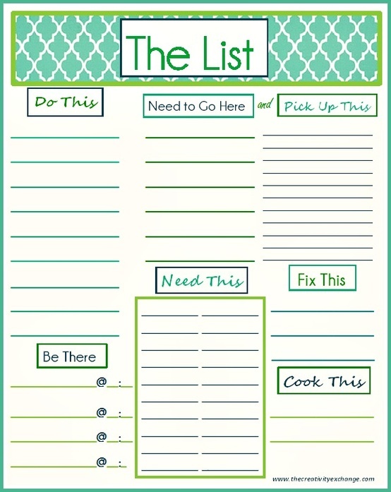 free printable to do list organization templates pinterest