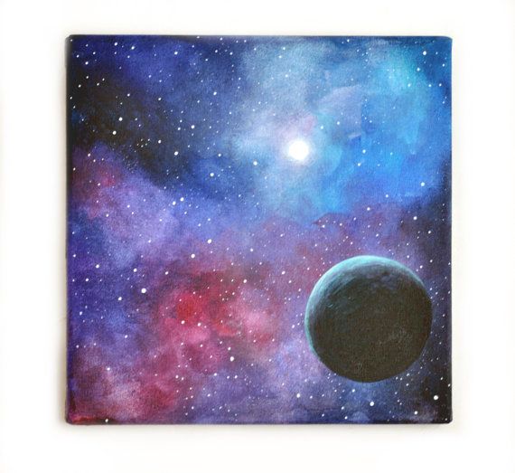 Best 25 Galaxy Painting Acrylic Ideas On Pinterest Original Painting Art Acrylic E Blue Black Moon Galaxy