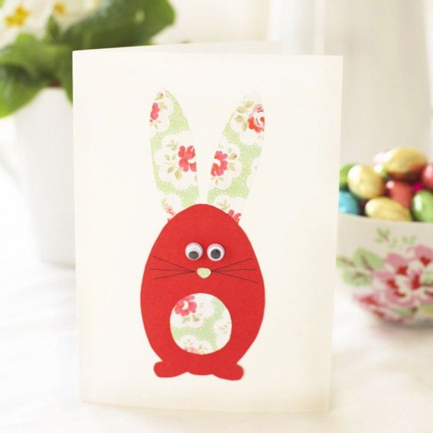 Card Making Ideas Uk Part - 22: Children Will Love Helping You To Make This Cute Easter Bunny Card With Its Pretty Ears