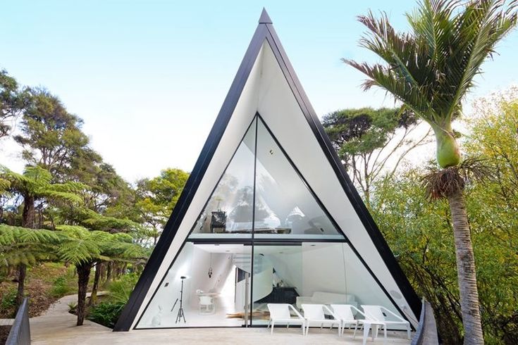 Modern And Luxurious Tiny A Frame Cabin In Waiheke Island Tiny A Frame Cabin Modern Tiny House A Frame Cabin