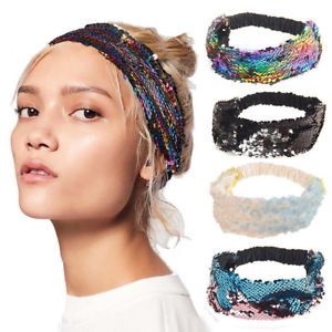 Cute Reversible Sequin Hair Accessories Rainbow Hair Band Mermaid Party Headwear