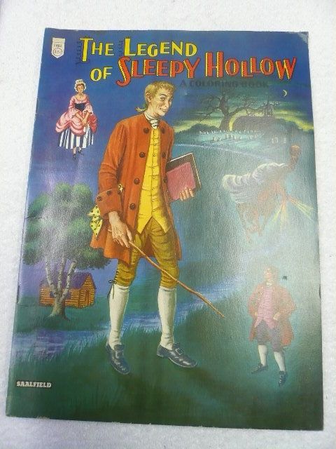 The Legend Of Sleepy Hollow Coloring Book1950s Saalfield Unused