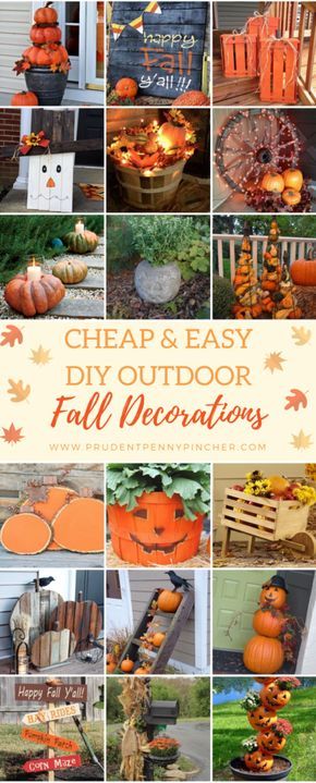 50 And Easy Diy Outdoor Fall Decorations Harvest Get Your Yard Ready For Fall With These And Easy Outdoor Decor Ideas Whether It S A Garden Or Porch Display You Re Sure To Find