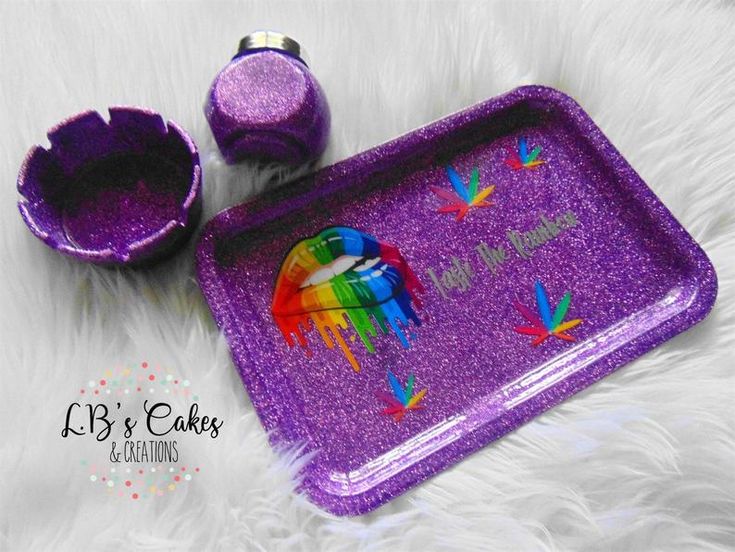 B-Grade Pastel Rainbow Galaxy Ashtray Rolling Tray Home Decor