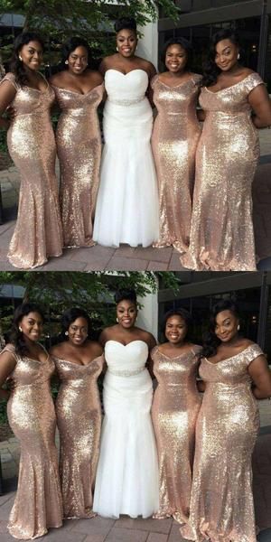 Affordable Unique Custom Long Bridesmaid Dresses, Affordable Bridesmaid Gowns, S...