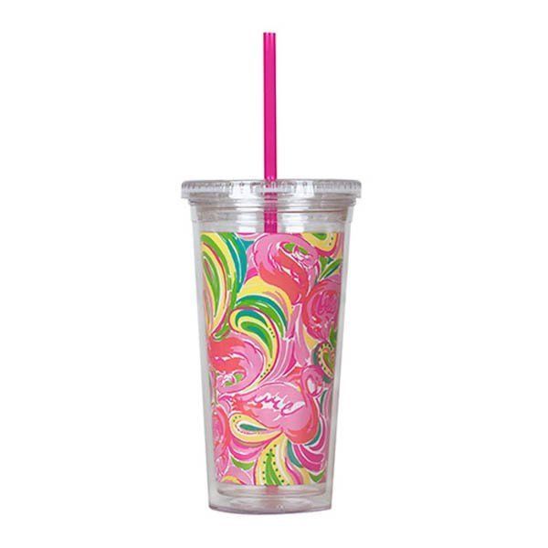 Lilly Pulitzer Jungle Tumble Insulated Tumbler with Lid 24 ounces new