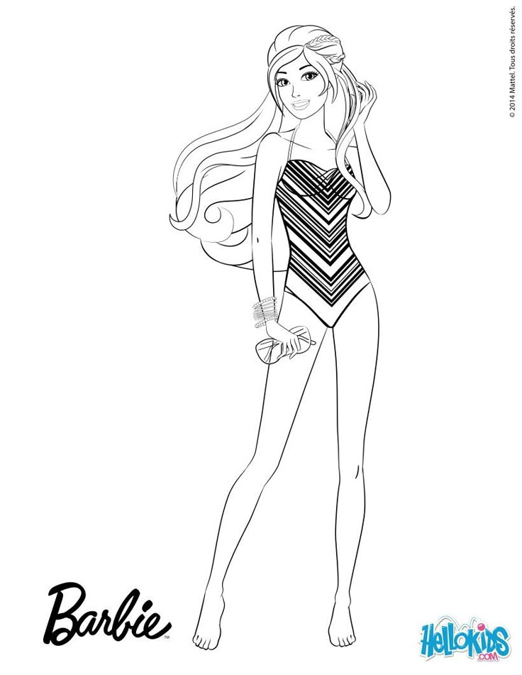 Barbie with Toy Bear Coloring Pages - Barbie Coloring Pages - Coloring  Pages For Kids And Adults