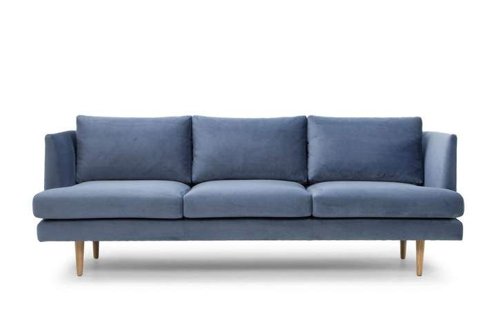 Contemporary Blue Fabric Sofa Blue Fabric Sofa Modern Sofa Sectional Fabric Sofa