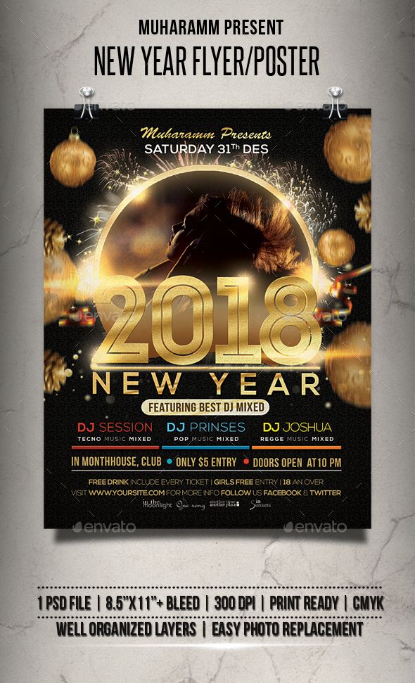 118 best #2018 New Year Flyers,Designs \ Party Posters images on - new year poster template 118 best #2018 New Year Flyers,Designs \ Party Posters images on - new year poster template