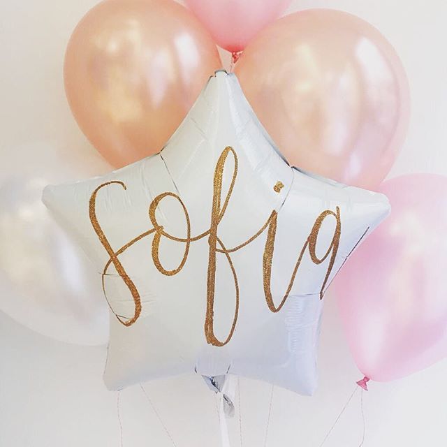 Cualquier ocasión Glitter Personalizado Helio Globo de la hoja