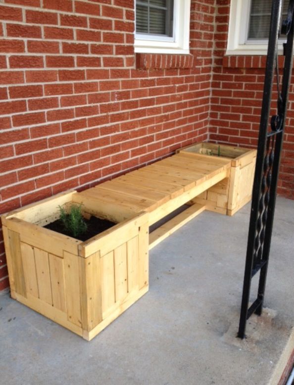 Planter Bench Made From Pallets